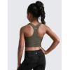 imageCRZ YOGA Girls Butterluxe Double Lined Crop High Neck Tank Tops  Dance Yoga Athletic Casual Racerback Tight Kids TeenLight Army Green