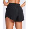 imageCRZ YOGA High Waisted Split Running Shorts for Women 3quot  Comfy Mesh Liner for Workout Athletic GymTrack Quick DryBlack