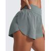 imageCRZ YOGA High Waisted Split Running Shorts for Women 3quot  Comfy Mesh Liner for Workout Athletic GymTrack Quick DryGrey Sage