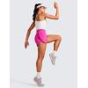 imageCRZ YOGA High Waisted Split Running Shorts for Women 3quot  Comfy Mesh Liner for Workout Athletic GymTrack Quick DryHibiscus Purple