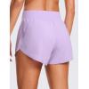 imageCRZ YOGA High Waisted Split Running Shorts for Women 3quot  Comfy Mesh Liner for Workout Athletic GymTrack Quick DryLilac