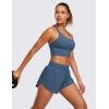 imageCRZ YOGA High Waisted Split Running Shorts for Women 3quot  Comfy Mesh Liner for Workout Athletic GymTrack Quick DryStelindigo