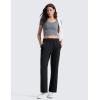 imageCRZ YOGA SoftAura Wide Leg Casual Sweatpants Women 29quot31quot  Modal Lounge Travel Casual Pants with PocketsBlack