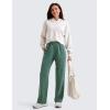 imageCRZ YOGA SoftAura Wide Leg Casual Sweatpants Women 29quot31quot  Modal Lounge Travel Casual Pants with PocketsDark Forest Green