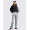 imageCRZ YOGA SoftAura Wide Leg Casual Sweatpants Women 29quot31quot  Modal Lounge Travel Casual Pants with PocketsRhino Grey