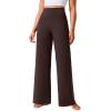 imageCRZ YOGA Butterlift Wide Leg Pants Pockets 29quot31quot33quot  High Waisted Yoga Lounge Buttery Soft Comfy Casual WomensHot Fudge Brown