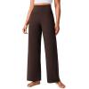 imageCRZ YOGA Butterlift Wide Leg Pants Pockets 29quot31quot33quot  High Waisted Yoga Lounge Buttery Soft Comfy Casual WomensHot Fudge Brown