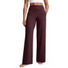 imageCRZ YOGA Butterlift Wide Leg Pants Pockets 29quot31quot33quot  High Waisted Yoga Lounge Buttery Soft Comfy Casual WomensRipe Plum