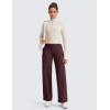 imageCRZ YOGA Butterlift Wide Leg Pants Pockets 29quot31quot33quot  High Waisted Yoga Lounge Buttery Soft Comfy Casual WomensRipe Plum