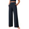 imageCRZ YOGA Butterlift Wide Leg Pants Pockets 29quot31quot33quot  High Waisted Yoga Lounge Buttery Soft Comfy Casual WomensTrue Navy