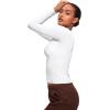 imageCRZ YOGA Softembrace Crewneck Long Sleeve Shirts for Women  Casual Going Out Tops Soft Basic Fitted Tight Fall TShirtsWhite