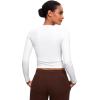 imageCRZ YOGA Softembrace Crewneck Long Sleeve Shirts for Women  Casual Going Out Tops Soft Basic Fitted Tight Fall TShirtsWhite