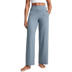 imageCRZ YOGA Butterlift Wide Leg Pants Pockets 29quot31quot33quot  High Waisted Yoga Lounge Buttery Soft Comfy Casual WomensBelgian Blue