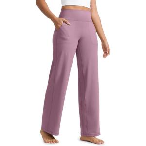 imageCRZ YOGA Butterlift Wide Leg Pants Pockets 29quot31quot33quot  High Waisted Yoga Lounge Buttery Soft Comfy Casual WomensLight Lavender