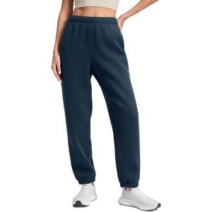 imageCRZ YOGA Cotton Fleece Lined Jogger Sweatpants Women 28quot  Casual Lounge Travel Pants with Pockets Winter WarmInk Blue