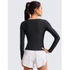 imageCRZ YOAG Cloudweight Boat Neck Shirts for Women  Workout Athletic Gym Casual Long Sleeve Tops Soft Lightweight TShirtBlack