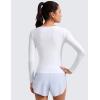 imageCRZ YOAG Cloudweight Boat Neck Shirts for Women  Workout Athletic Gym Casual Long Sleeve Tops Soft Lightweight TShirtWhite