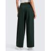 imageCRZ YOGA 4Way Stretch Wide Leg Work Pants for Women 29quot  Bussiness Casual Dress Trousers with PocketsLegend Green