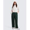 imageCRZ YOGA 4Way Stretch Wide Leg Work Pants for Women 29quot  Bussiness Casual Dress Trousers with PocketsLegend Green
