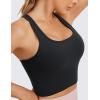 imageCRZ YOGA Butterluxe Racerback Crop Tank Tops for Women  Padded YBack Longline Sports Bras Scoop Neck Workout YogaBlack