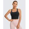 imageCRZ YOGA Butterluxe Racerback Crop Tank Tops for Women  Padded YBack Longline Sports Bras Scoop Neck Workout YogaBlack