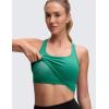 imageCRZ YOGA Butterluxe Racerback Crop Tank Tops for Women  Padded YBack Longline Sports Bras Scoop Neck Workout YogaCascadia Green