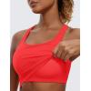 imageCRZ YOGA Butterluxe Racerback Crop Tank Tops for Women  Padded YBack Longline Sports Bras Scoop Neck Workout YogaDeep Red