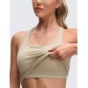 imageCRZ YOGA Butterluxe Racerback Crop Tank Tops for Women  Padded YBack Longline Sports Bras Scoop Neck Workout YogaOak