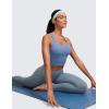 imageCRZ YOGA Butterluxe Racerback Crop Tank Tops for Women  Padded YBack Longline Sports Bras Scoop Neck Workout YogaOasis Blue