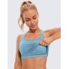 imageCRZ YOGA Butterluxe Racerback Crop Tank Tops for Women  Padded YBack Longline Sports Bras Scoop Neck Workout YogaPure Blue