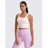 imageCRZ YOGA Butterluxe Racerback Crop Tank Tops for Women  Padded YBack Longline Sports Bras Scoop Neck Workout YogaStrawberry Pink