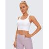 imageCRZ YOGA Butterluxe Racerback Crop Tank Tops for Women  Padded YBack Longline Sports Bras Scoop Neck Workout YogaWhite