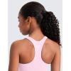 imageCRZ YOGA Girls Butterluxe Double Lined High Neck Tank Tops Waist Length  Dance Yoga Athletic Casual Racerback Kids TeenPink Peony
