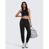 imageCRZ YOGA Lightweight Workout Joggers for Women 26quot285quot305quot  Outdoor Running Casual Pants with PocketsBlack