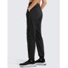 imageCRZ YOGA Lightweight Workout Joggers for Women 26quot285quot305quot  Outdoor Running Casual Pants with PocketsBlack