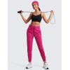 imageCRZ YOGA Lightweight Workout Joggers for Women 26quot285quot305quot  Outdoor Running Casual Pants with PocketsGranita Pink