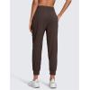 imageCRZ YOGA Lightweight Workout Joggers for Women 26quot285quot305quot  Outdoor Running Casual Pants with PocketsHot Fudge Brown