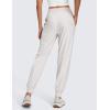 imageCRZ YOGA Lightweight Workout Joggers for Women 26quot285quot305quot  Outdoor Running Casual Pants with PocketsMilky White Bone
