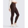 imageCRZ YOGA Matte Fleece Lined Leggings 28  Thermal Casual Lounge Workout Womens Yoga Full Length Pants Winter WarmHot Fudge Brown