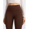 imageCRZ YOGA Matte Fleece Lined Leggings 28  Thermal Casual Lounge Workout Womens Yoga Full Length Pants Winter WarmLava Brown