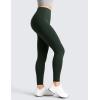 imageCRZ YOGA Matte Fleece Lined Leggings 28  Thermal Casual Lounge Workout Womens Yoga Full Length Pants Winter WarmLegend Green