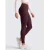imageCRZ YOGA Matte Fleece Lined Leggings 28  Thermal Casual Lounge Workout Womens Yoga Full Length Pants Winter WarmRipe Plum