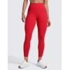 imageCRZ YOGA Secretsculpt Butterlift Workout Leggings 25quot  No Front Seam High Waisted Womens Yoga Pants Booty Scrunch ButtAurora Red
