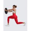 imageCRZ YOGA Secretsculpt Butterlift Workout Leggings 25quot  No Front Seam High Waisted Womens Yoga Pants Booty Scrunch ButtAurora Red
