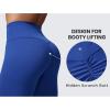 imageCRZ YOGA Secretsculpt Butterlift Workout Leggings 25quot  No Front Seam High Waisted Womens Yoga Pants Booty Scrunch ButtWaves Blue