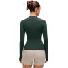 imageCRZ YOGA Softembrace Half Zip Long Sleeve Shirts for Women  Casual Going Out Tops Soft Quarter Zipper Tees with Thumb HolesLegend Green