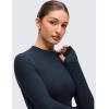 imageCRZ YOGA Softembrace Half Zip Long Sleeve Shirts for Women  Casual Going Out Tops Soft Quarter Zipper Tees with Thumb HolesTrue Navy