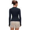 imageCRZ YOGA Softembrace Half Zip Long Sleeve Shirts for Women  Casual Going Out Tops Soft Quarter Zipper Tees with Thumb HolesTrue Navy