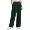 imageCRZ YOGA 4Way Stretch Wide Leg Work Pants for Women 29quot  Bussiness Casual Dress Trousers with PocketsLegend Green