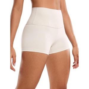 imageCRZ YOGA Butterluxe Biker Shorts 25quot High Waisted Yoga Workout Spandex Womens Running Volleyball BootyMilky White